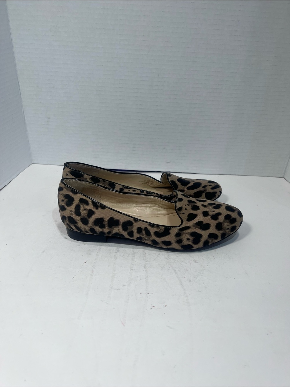 Isaac Mizrahi Leopard Print Suede Flats in Tan and Black